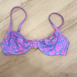 Kulani Kinis Ditzy Underwire Bra Bikini Top SMALL